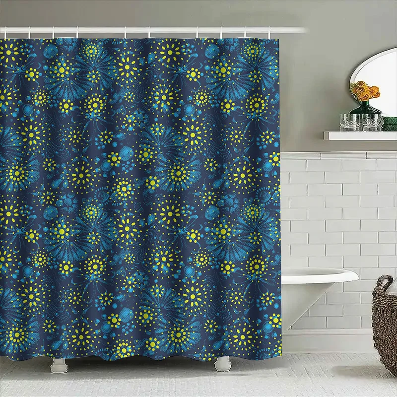 Modern Blue Yellow Pattern Shower Curtain Waterproof Fabric Washable Decorative Home Bath Accessories for Bathroom
Modern Blue Yellow Pattern Shower Curtain Waterproof Fabric Washable Decorative Home Bath Accessories for Bathroom