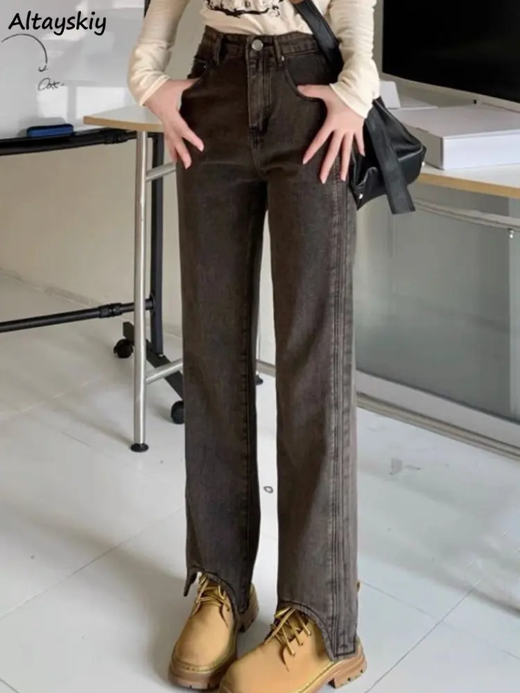 American S-5XL Long Jeans Women Vintage Streetwewar Distressed Designed Simple Denim Straight Trousers New Autumn Harajuku Y2k
American S-5XL Long Jeans Women Vintage Streetwewar Distressed Designed Simple Denim Straight Trousers New Autumn Harajuku Y2k