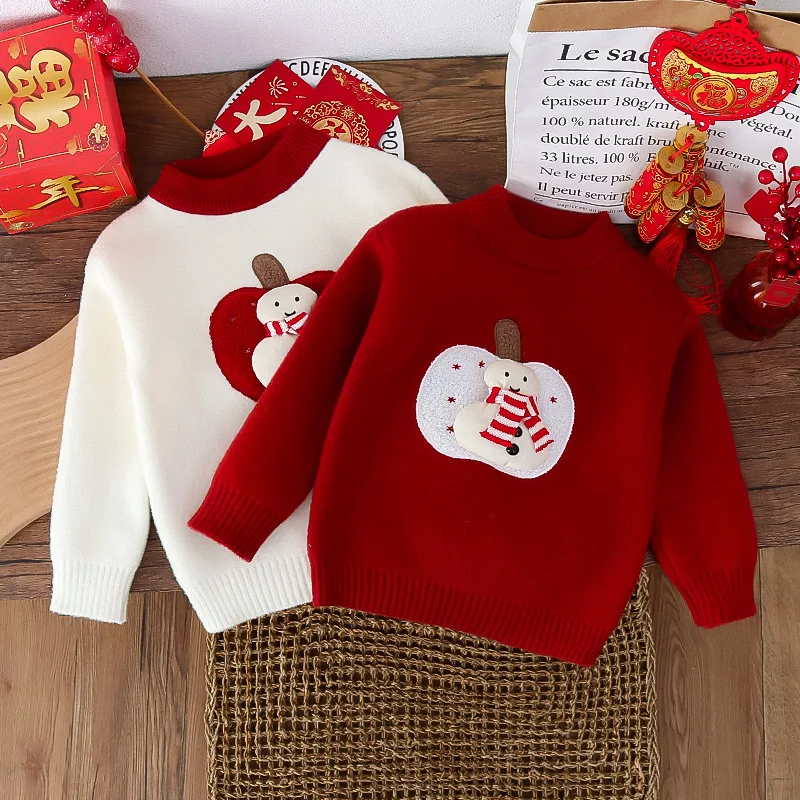 Girls' and Boys' Warm Knitted Sweater Middle-sized Children's Xmas Sweater Inner Layer Stylish Autumn Winter
Girls' and Boys' Warm Knitted Sweater Middle-sized Children's Xmas Sweater Inner Layer Stylish Autumn Winter