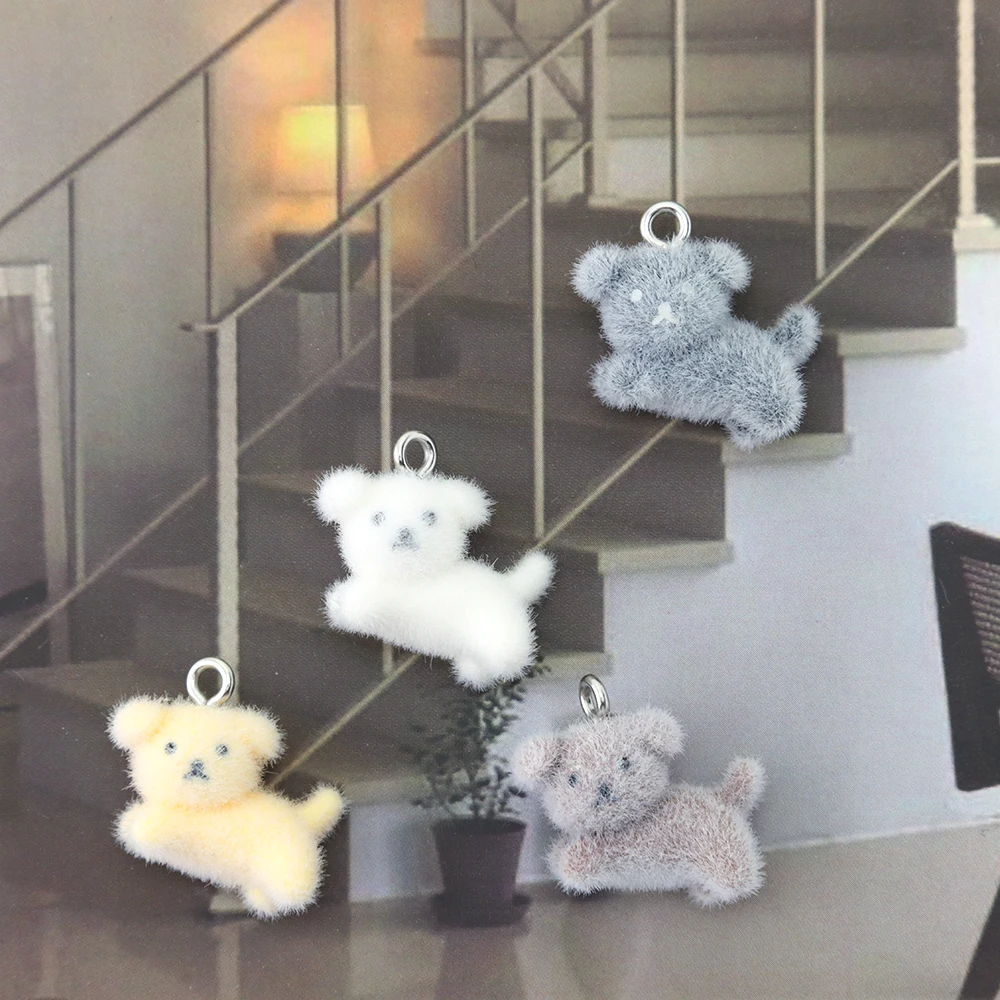 4Pcs 3D Flocking Resin Puppy Charm Cartoon Mini Animal Dog Pendant for Necklace Earrings Keychain DIY Making Jewelry Accessories
4Pcs 3D Flocking Resin Puppy Charm Cartoon Mini Animal Dog Pendant for Necklace Earrings Keychain DIY Making Jewelry Accessories