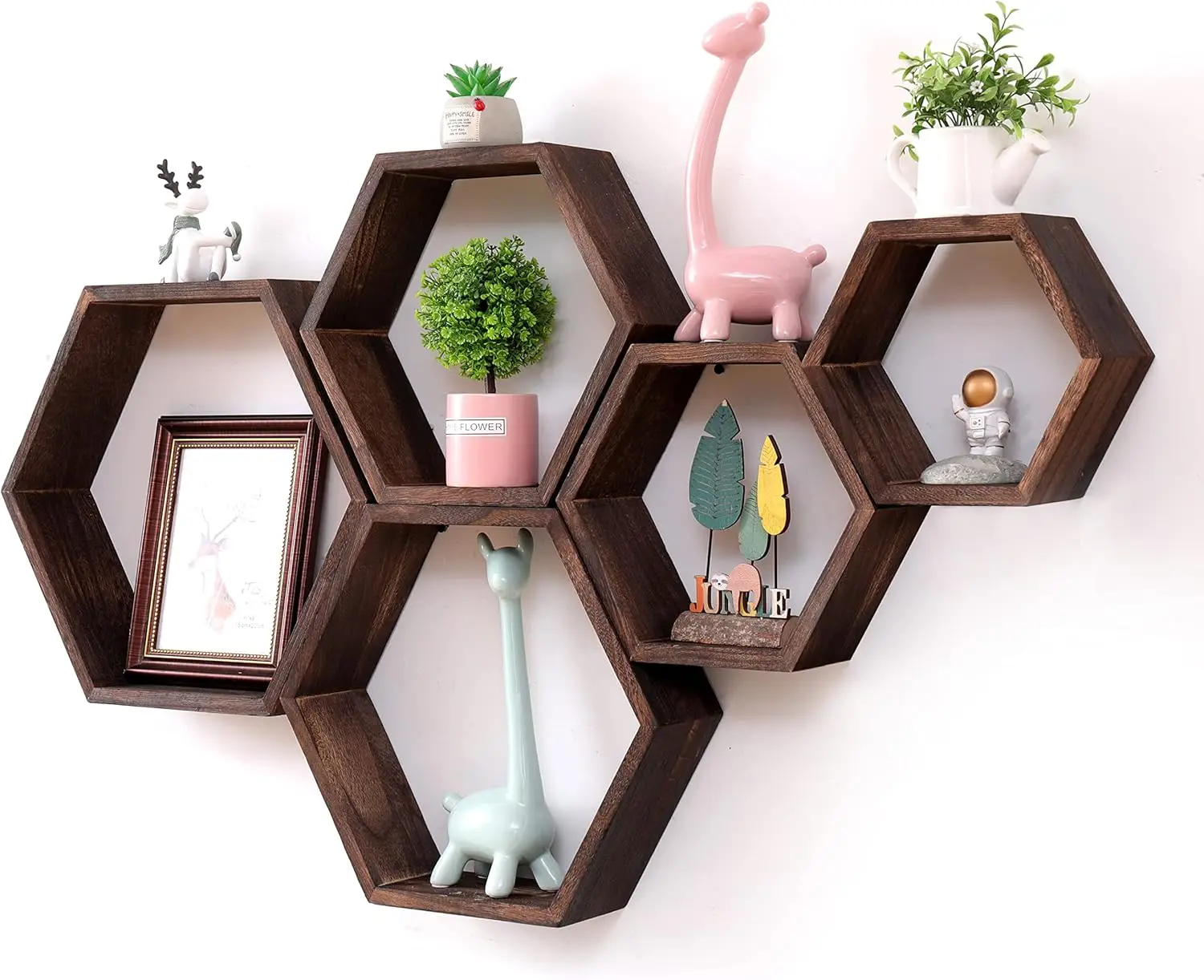 Hexagon Shelves for Wall Mounted, Wood Farmhouse Storage Honeycomb Floating Shelves for Wall Decor,Screws Anchors Inclu
Hexagon Shelves for Wall Mounted, Wood Farmhouse Storage Honeycomb Floating Shelves for Wall Decor,Screws Anchors Inclu