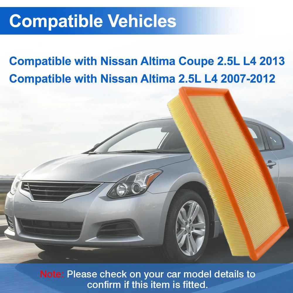 2 pcs For Nissan Altima 2.5L L4 2007-2012 Engine Air Filter & Activated Carbon Cabin Air Filter 16546-JA00A 27277-JA00A LX2586
2 pcs For Nissan Altima 2.5L L4 2007-2012 Engine Air Filter & Activated Carbon Cabin Air Filter 16546-JA00A 27277-JA00A LX2586