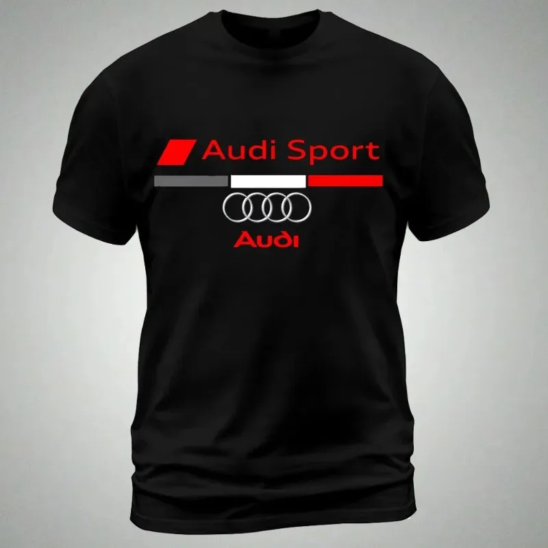 Летняя спортивная футболка Audi Футболка для гонок Летняя мужская хлопковая футболка премиум-класса 
Летняя спортивная футболка Audi Футболка для гонок Летняя мужская хлопковая футболка премиум-класса