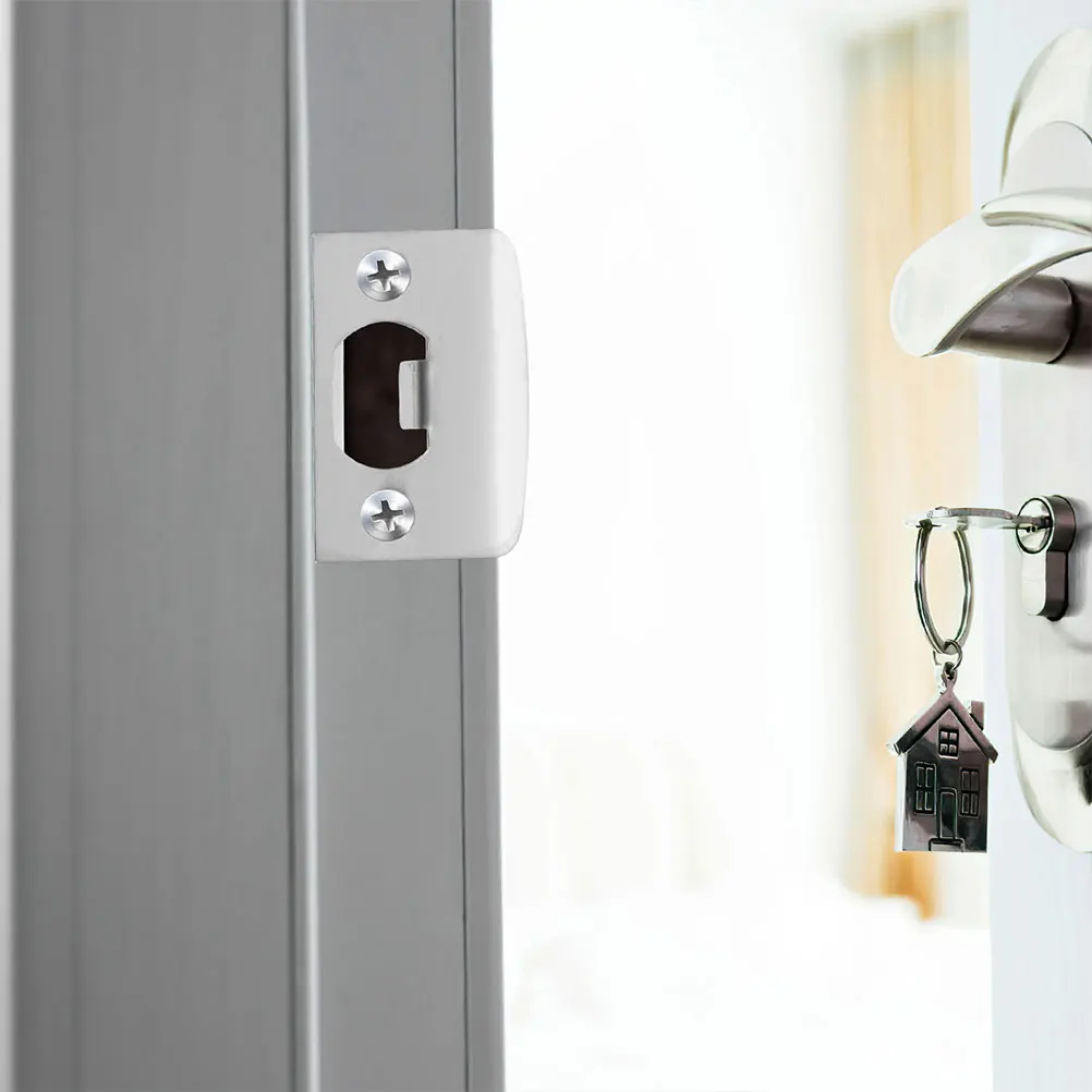 2 Pcs Lock Tongue Buckle Door Accessories High Grade Stainless Steel Deadbolt Hole Plate Gusset Protector Reinforcement Cover
2 Pcs Lock Tongue Buckle Door Accessories High Grade Stainless Steel Deadbolt Hole Plate Gusset Protector Reinforcement Cover