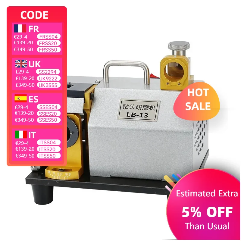 LB-13 Professional Drill Bit Sharpener-Precision Grinder Drill Grinding Machine Sharpening 3-13mm 220V Sharpener Special Tool
LB-13 Professional Drill Bit Sharpener-Precision Grinder Drill Grinding Machine Sharpening 3-13mm 220V Sharpener Special Tool