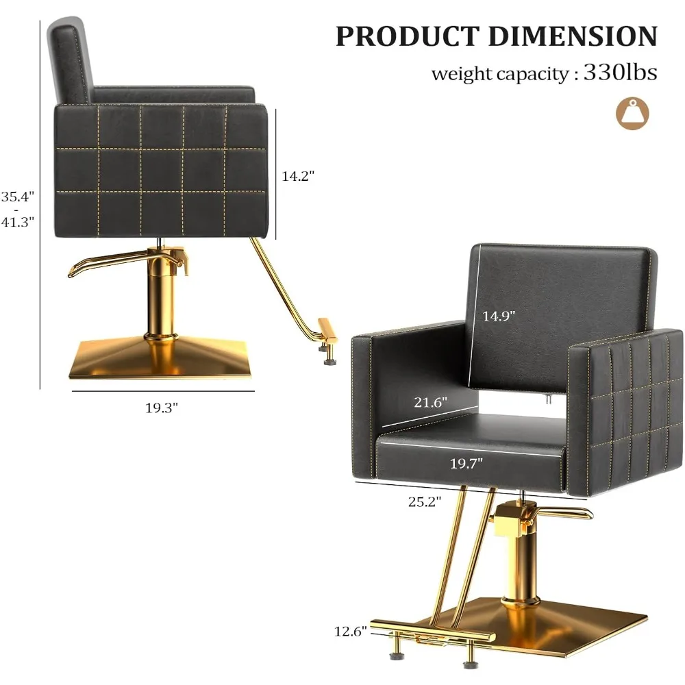 Barber Chair Hair Salon Chair with Heavy Duty Hydraulic Pump, Square Base, Stainless Steel Footrest,Styling Chair for Beauty
Barber Chair Hair Salon Chair with Heavy Duty Hydraulic Pump, Square Base, Stainless Steel Footrest,Styling Chair for Beauty