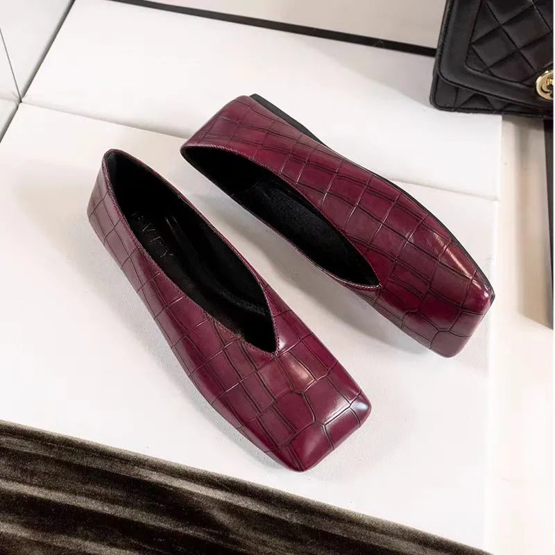 Flats Shoes Women Shallow Loafers Crocodile Leather Woman Casual Shoes Fashion Square Office Shoes Elegant Dress Zapatos Mujer
Flats Shoes Women Shallow Loafers Crocodile Leather Woman Casual Shoes Fashion Square Office Shoes Elegant Dress Zapatos Mujer