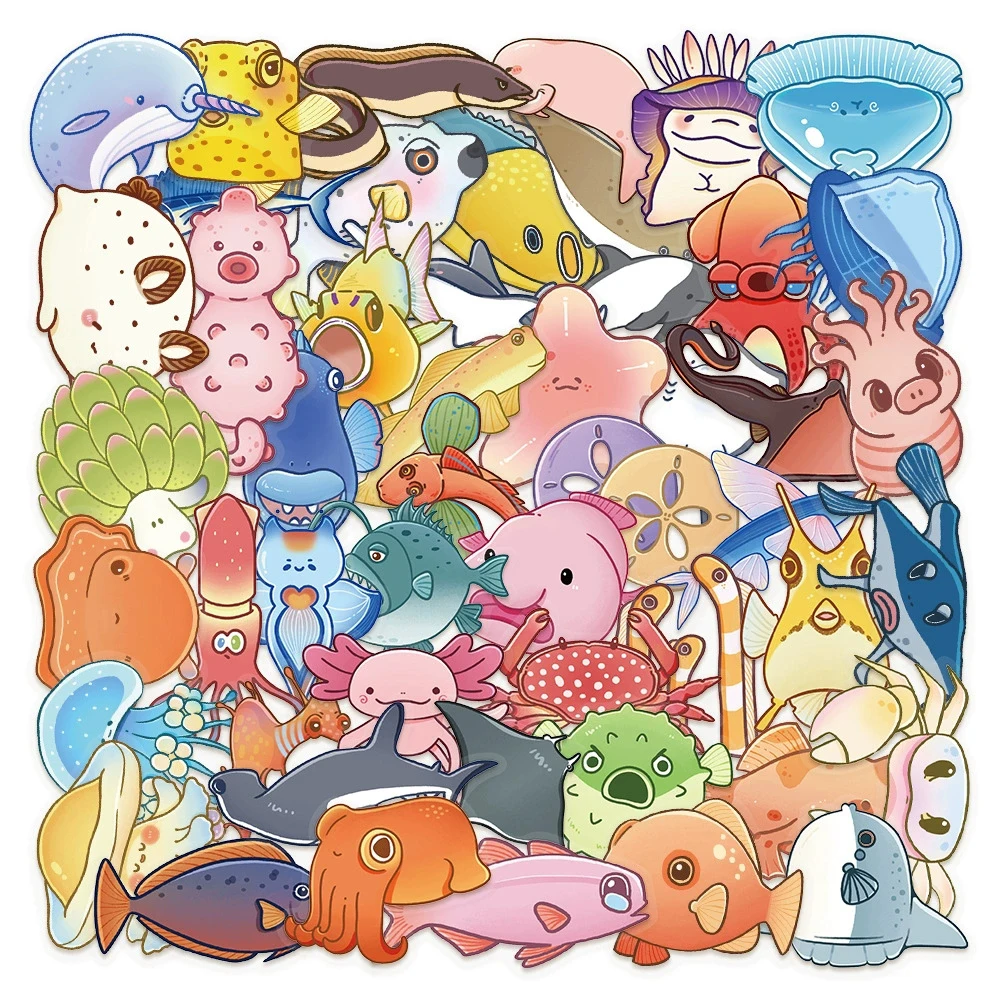 10/30/50pcs Transparent Cute Cartoon Marine Life Aesthetics Stickers Kawaii Decals Laptop Phone Car Decoration Sticker Kids Toys
10/30/50pcs Transparent Cute Cartoon Marine Life Aesthetics Stickers Kawaii Decals Laptop Phone Car Decoration Sticker Kids Toys