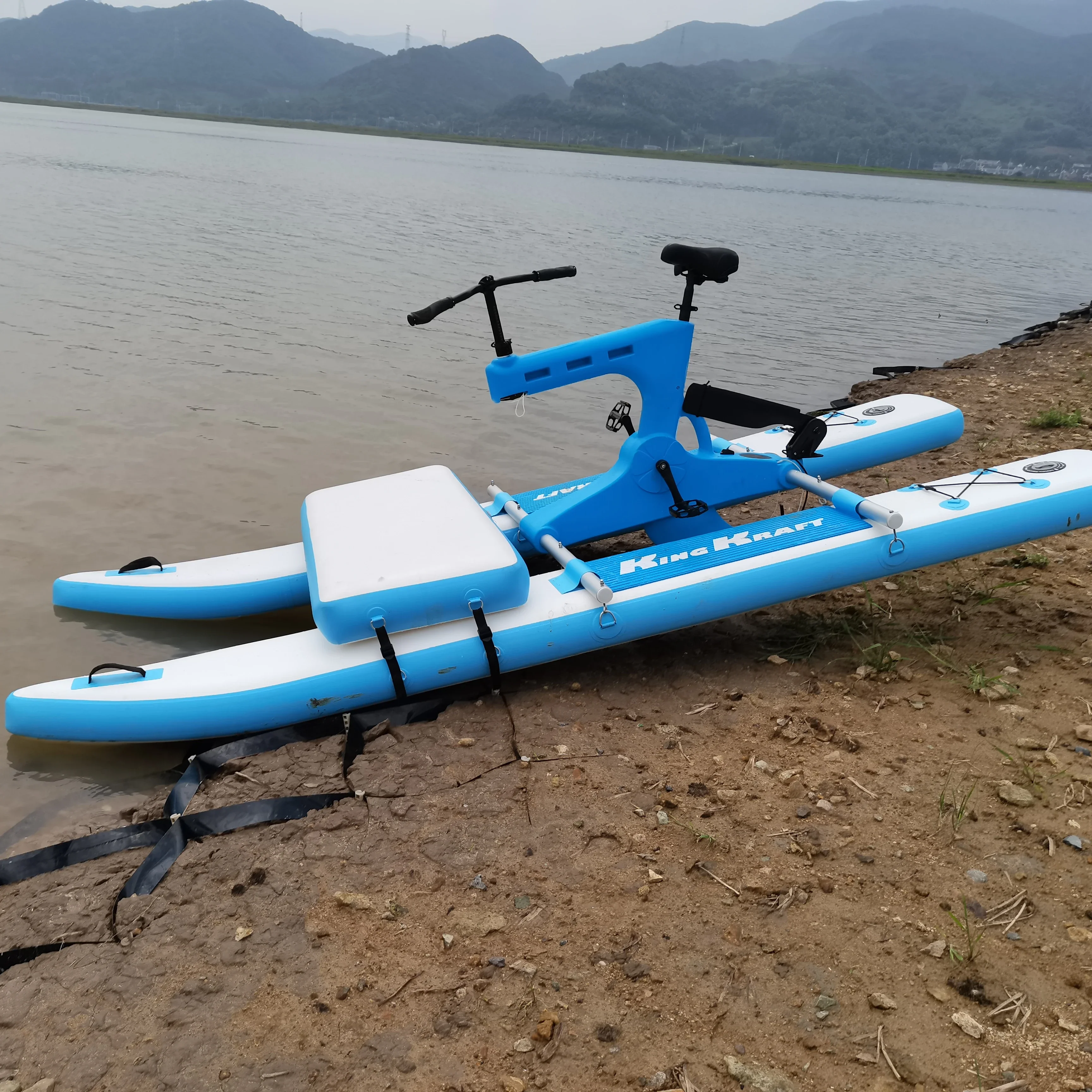 Manufacturer Amusement Rides Pedal Water Bicycle Single Inflatable Pontoons Aqua Bike
Manufacturer Amusement Rides Pedal Water Bicycle Single Inflatable Pontoons Aqua Bike
