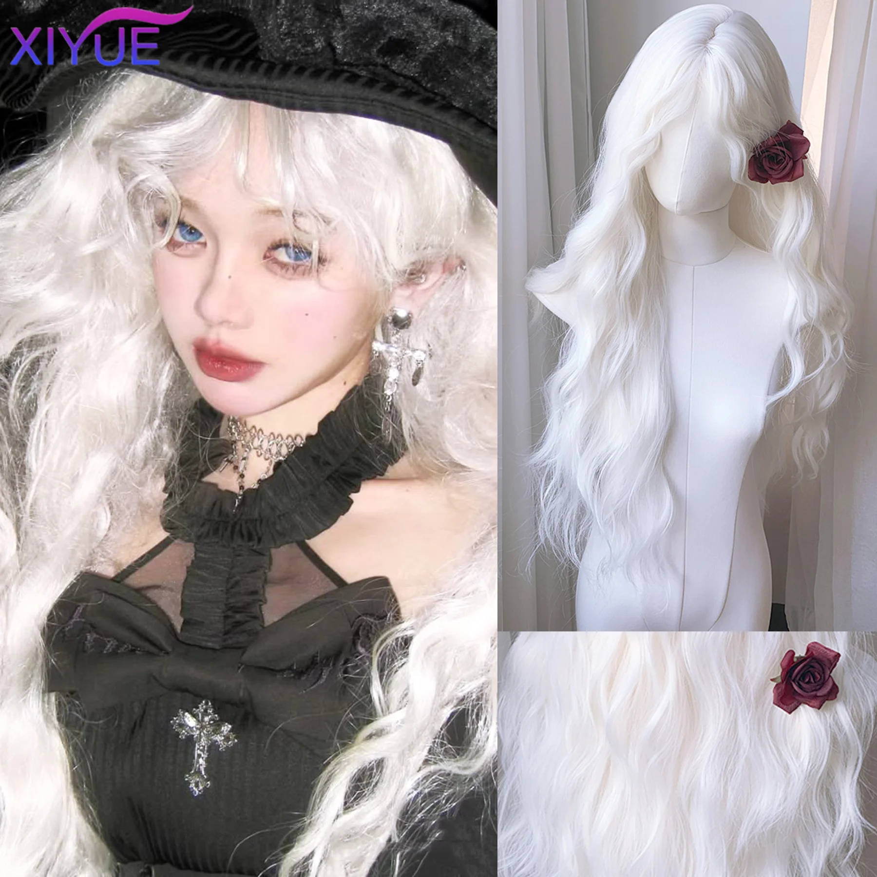 White Gold Water Ripple Synthetic Wig Female Gothic Style Dark Fairy Tale Series Points Bangs White Gold Water Ripple Long Wig b
White Gold Water Ripple Synthetic Wig Female Gothic Style Dark Fairy Tale Series Points Bangs White Gold Water Ripple Long Wig b