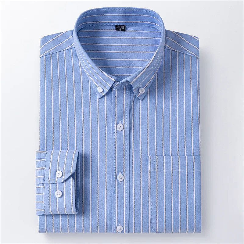 New 100%Cotton Men Long Sleeve Shirt for Oxford Shirt Men Plaid Striped Work Casual Shirts Male Regular-Fit Social Shirt S-6XL
New 100%Cotton Men Long Sleeve Shirt for Oxford Shirt Men Plaid Striped Work Casual Shirts Male Regular-Fit Social Shirt S-6XL