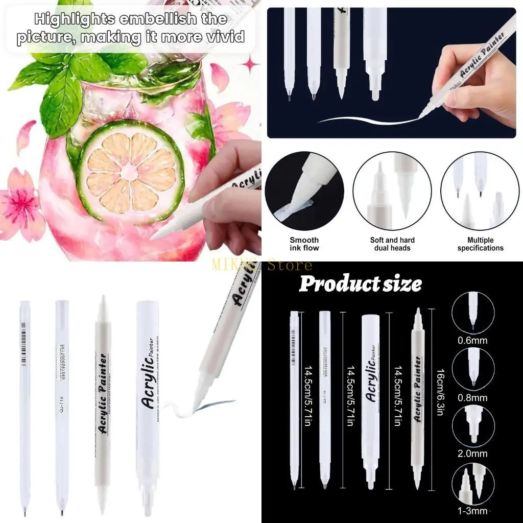 4Pcs White Paint Markers Water Resistant Acrylic Paint Pen for Writing Drawing on Black Paper Sketching Journaling best sale
4Pcs White Paint Markers Water Resistant Acrylic Paint Pen for Writing Drawing on Black Paper Sketching Journaling best sale