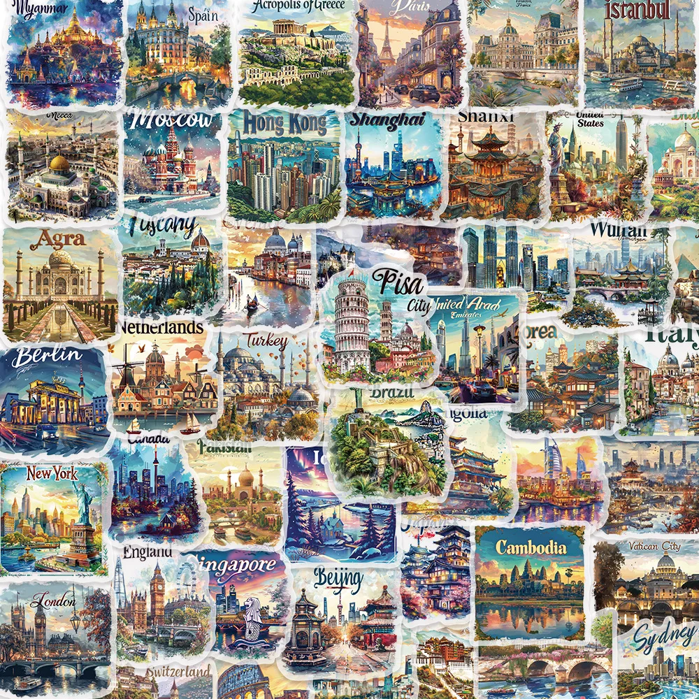 10/50PCS World Landmarks PET Graffiti Sticker Funny Cartoon Scenery Decal Laptop Phone Guitar Cup Skateboard Waterproof Sticker
10/50PCS World Landmarks PET Graffiti Sticker Funny Cartoon Scenery Decal Laptop Phone Guitar Cup Skateboard Waterproof Sticker