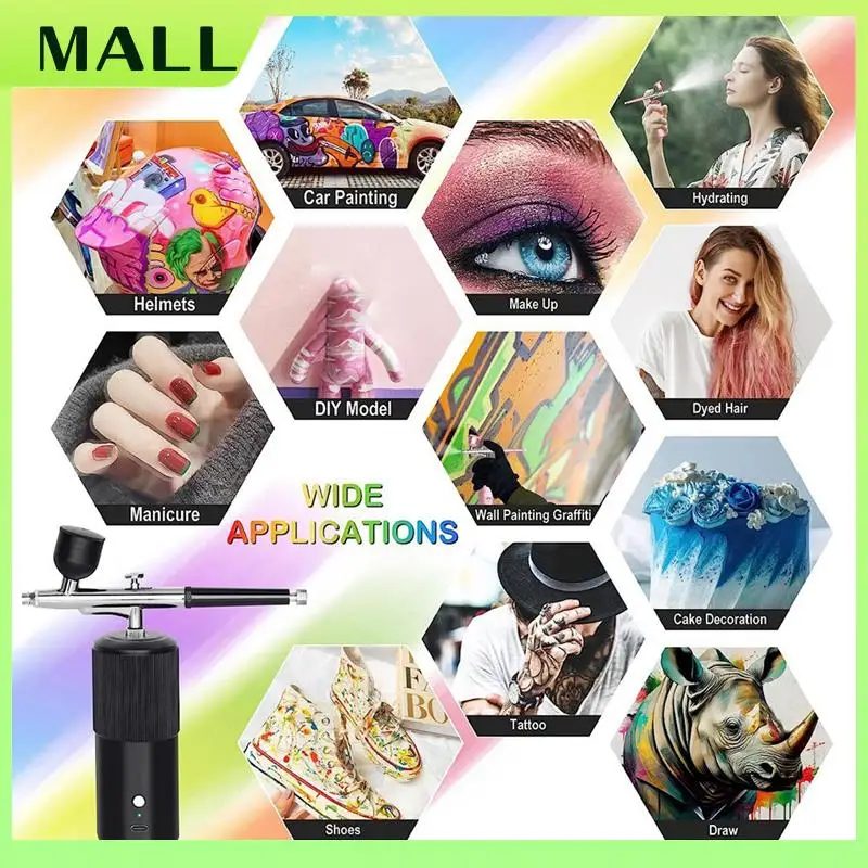 Набор для аэрографа MALL, перезаряжаемый ручной компрессор для аэрографа для дизайна ногтей, макияжа B
Набор для аэрографа MALL, перезаряжаемый ручной компрессор для аэрографа для дизайна ногтей, макияжа B