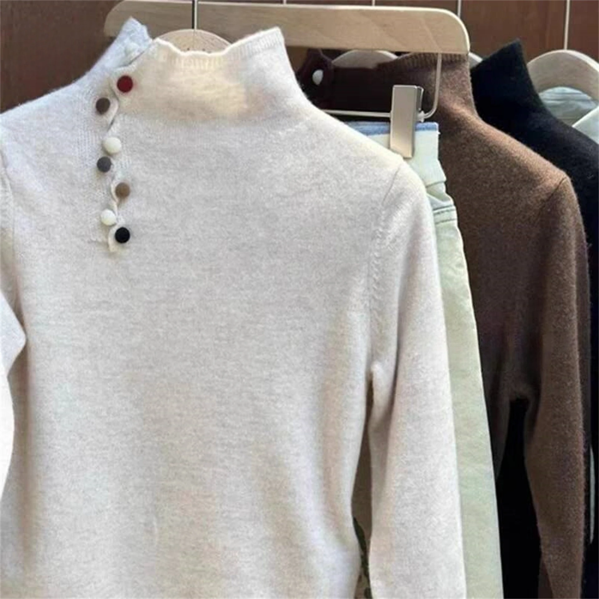 Korean children's clothing girls sweaters autumn and winter new fashion casual semi-turtleneck knitted
Korean children's clothing girls sweaters autumn and winter new fashion casual semi-turtleneck knitted