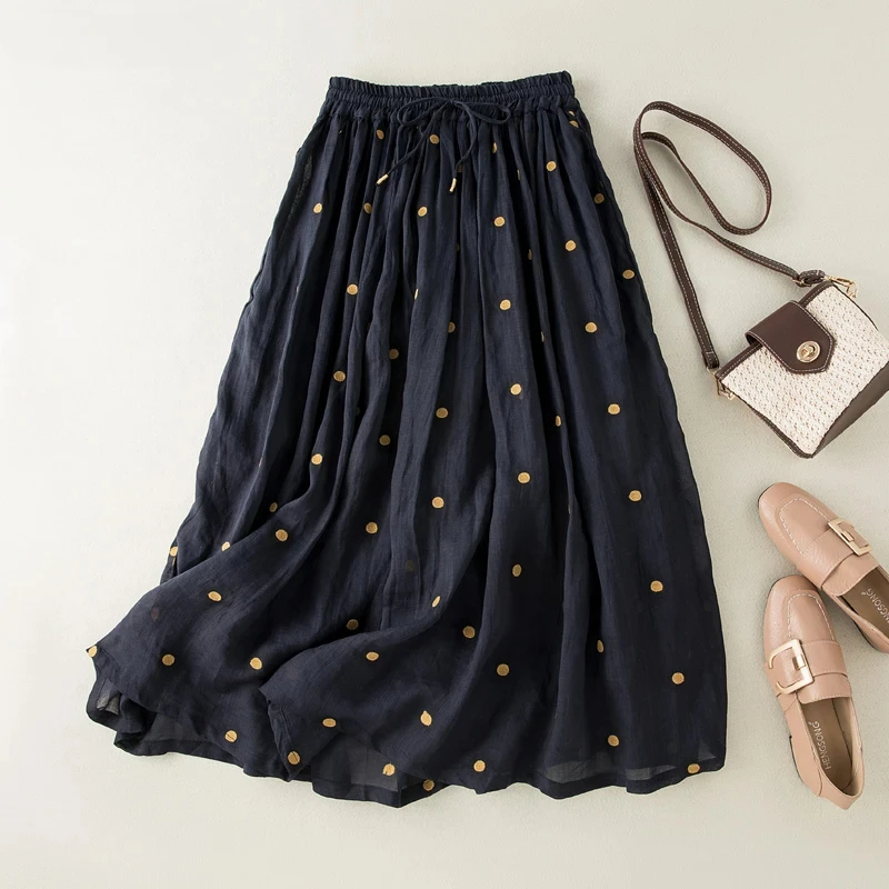 2024 Summer Korean Vintage Dot Casual Womens Elastic Waist Skirts Pleated Skirt Female Fashion Clothing
2024 Summer Korean Vintage Dot Casual Womens Elastic Waist Skirts Pleated Skirt Female Fashion Clothing