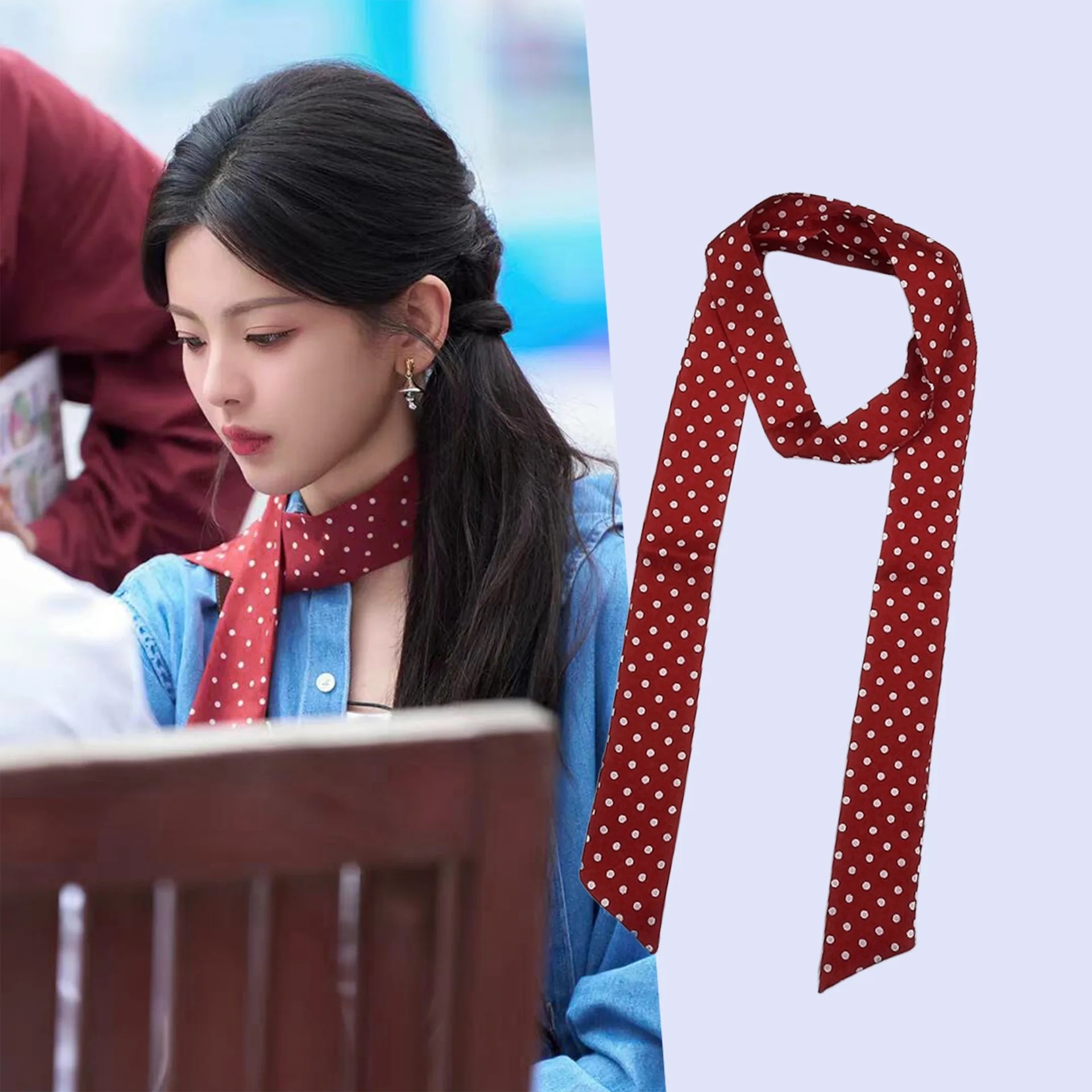 Летний длинный шарф в горошек для женщин, узкая лента-повязка на голову, женский платок, аксессуар для сумки, бандана, резинка для волос
Летний длинный шарф в горошек для женщин, узкая лента-повязка на голову, женский платок, аксессуар для сумки, бандана, резинка для волос