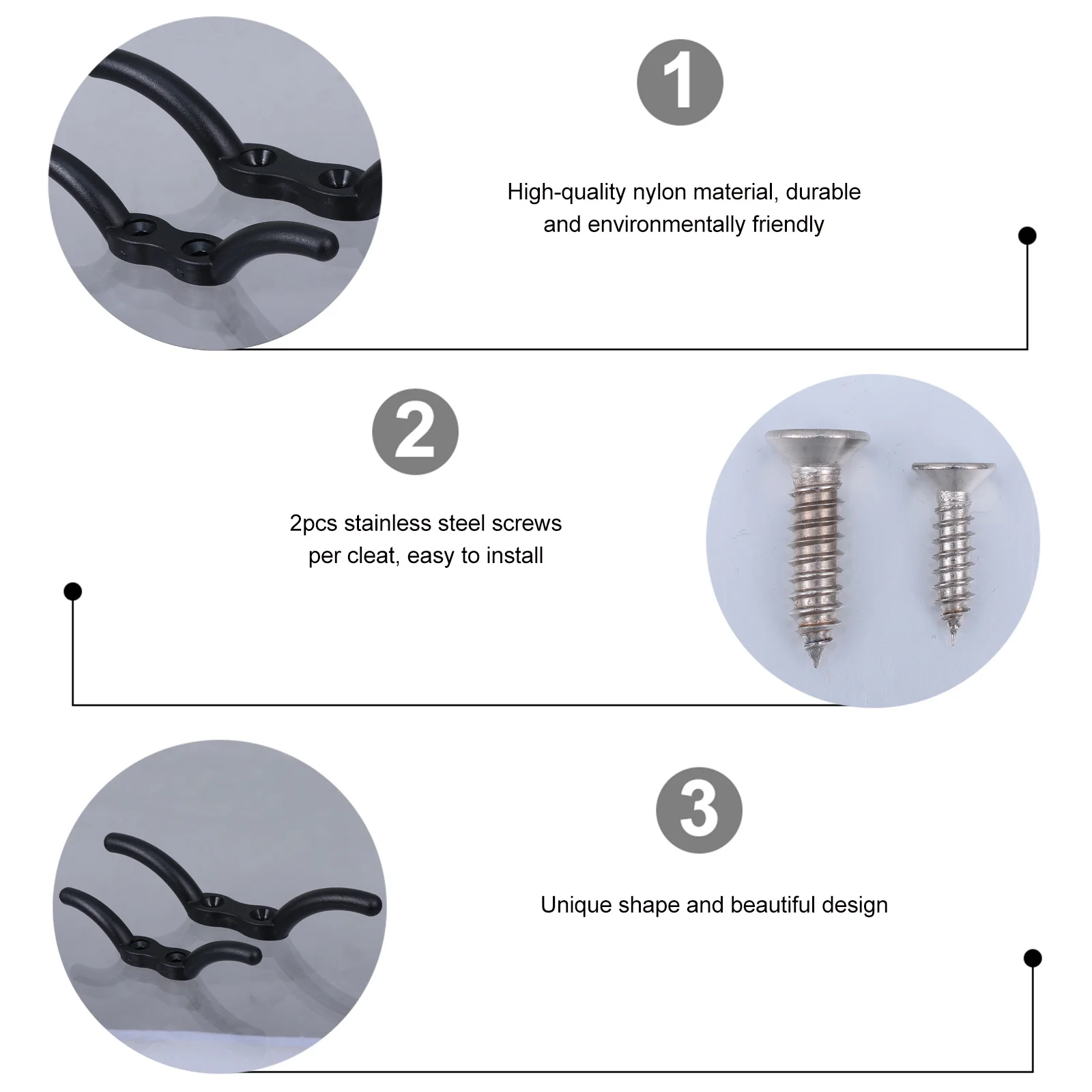 2Pcs Flagpole Cleat Hook Strong Nylon Material Boat Flag Rope Holder Easy Installation Cleat for Outdoor Shelter Tarp
2Pcs Flagpole Cleat Hook Strong Nylon Material Boat Flag Rope Holder Easy Installation Cleat for Outdoor Shelter Tarp