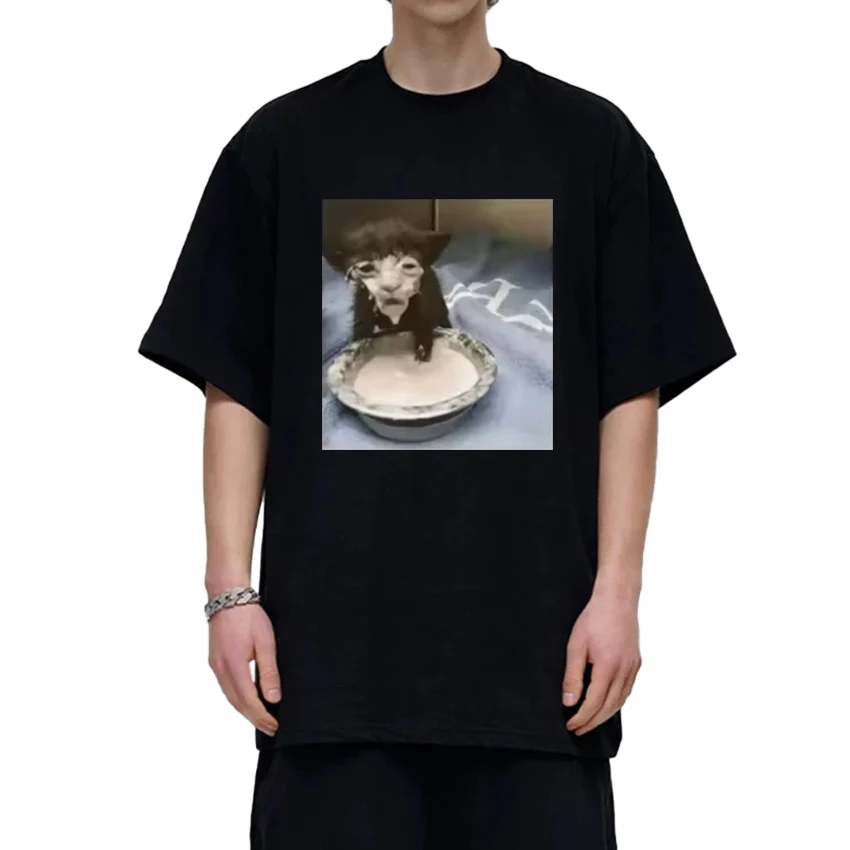 New in Vintage Milk Face Cat Funny Meme Graphic T Shirt Unisex harajuku Oversized short sleeve T-shirts Men Women Cotton Tops
New in Vintage Milk Face Cat Funny Meme Graphic T Shirt Unisex harajuku Oversized short sleeve T-shirts Men Women Cotton Tops