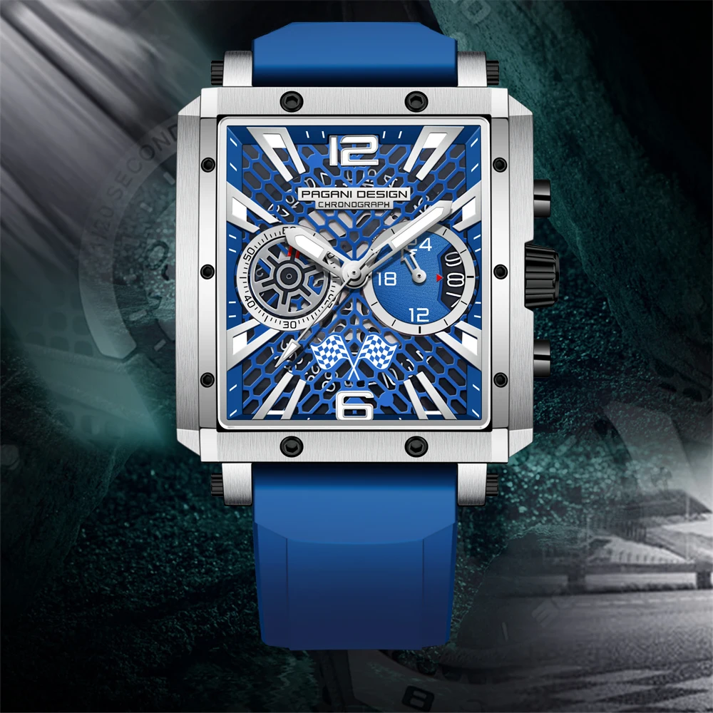 PAGANI DESIGN 2022 New Rectangular Watches for Men Top Brand Men's Sports Quartz Watches Skeleton Automatic Date Chronograph
PAGANI DESIGN 2022 New Rectangular Watches for Men Top Brand Men's Sports Quartz Watches Skeleton Automatic Date Chronograph