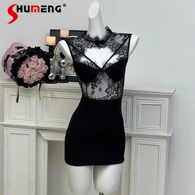 Elegant Lace Hot Girl Style Sexy Nightdress Hollow Out Waist Underwear Nightgown Women's Sleeveless One Piece Sleep Lounge
Elegant Lace Hot Girl Style Sexy Nightdress Hollow Out Waist Underwear Nightgown Women's Sleeveless One Piece Sleep Lounge