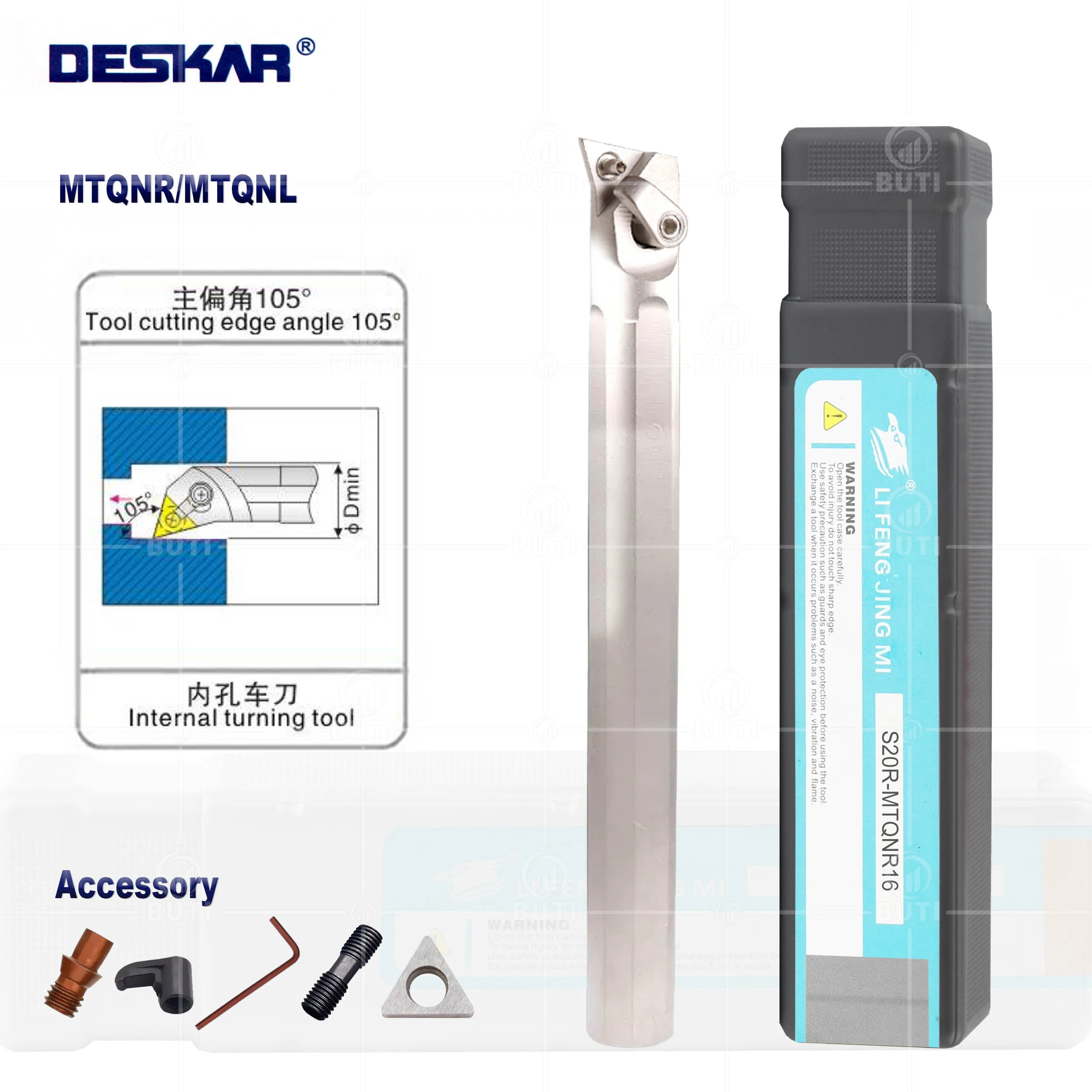 DESKAR 100% оригинальный S16Q S20R S25S MTQNR/L токарный инструмент для металла с ЧПУ, резец для внутренней резки, белый держатель для вставок TNMG16
DESKAR 100% оригинальный S16Q S20R S25S MTQNR/L токарный инструмент для металла с ЧПУ, резец для внутренней резки, белый держатель для вставок TNMG16