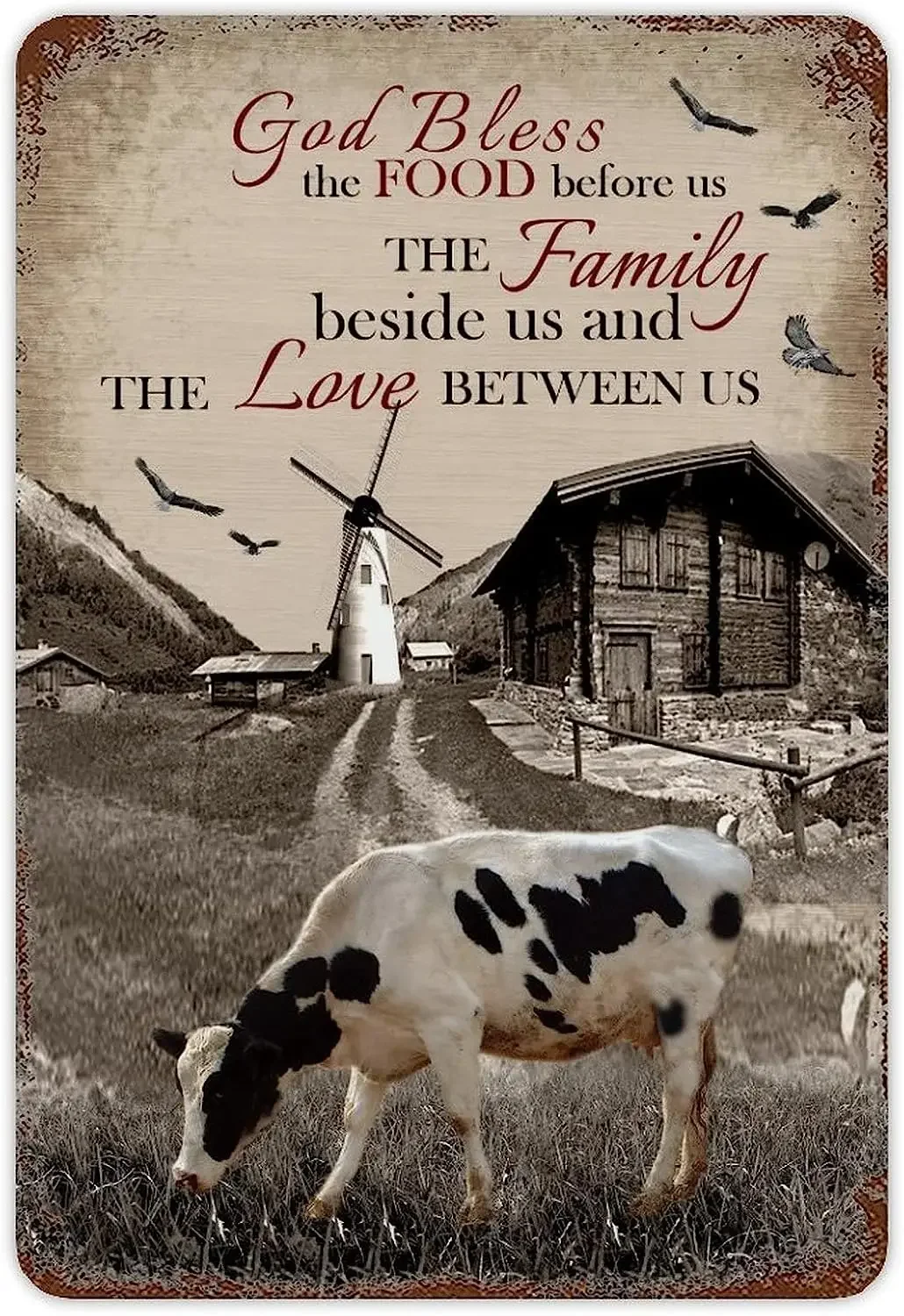 Funny Farm Cow Tin Sign Rural Landscape Meal Sign Farm Animal Floral Nature Style Iron Poster Painting Garden Sign
Funny Farm Cow Tin Sign Rural Landscape Meal Sign Farm Animal Floral Nature Style Iron Poster Painting Garden Sign