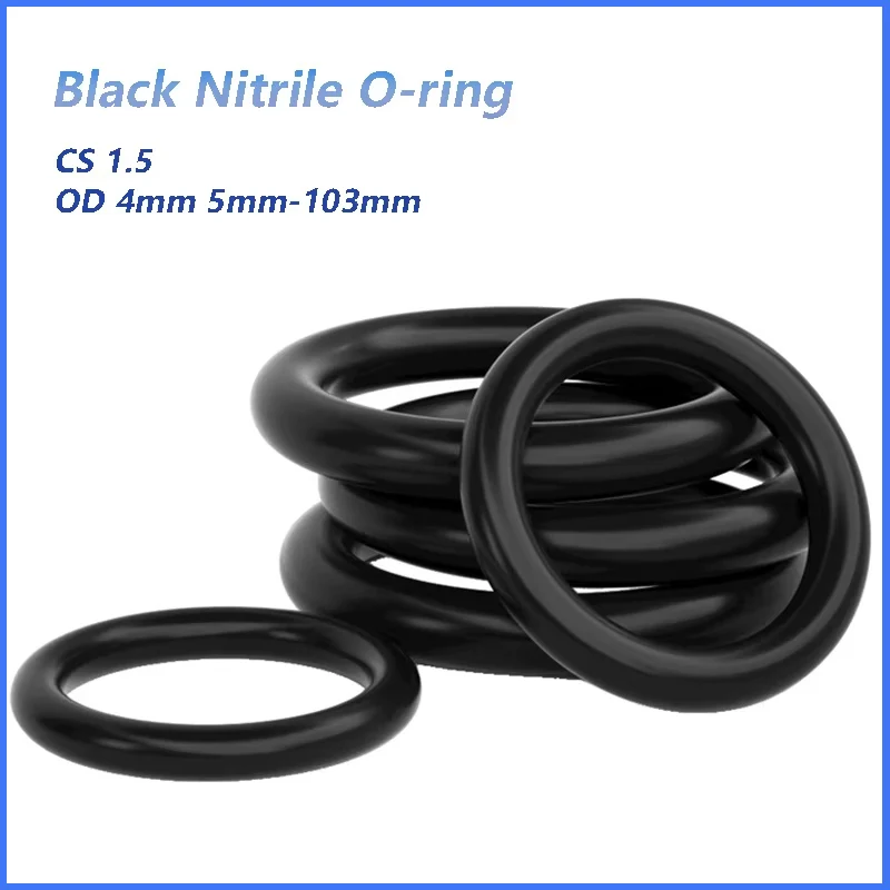 10PCS Black Rubber Ring NBR Sealing O Ring CS 1.5mm OD4/5/6/7/8-103mm Silicon High Pressure Repair Oil Resist Band Sealing Ring
10PCS Black Rubber Ring NBR Sealing O Ring CS 1.5mm OD4/5/6/7/8-103mm Silicon High Pressure Repair Oil Resist Band Sealing Ring