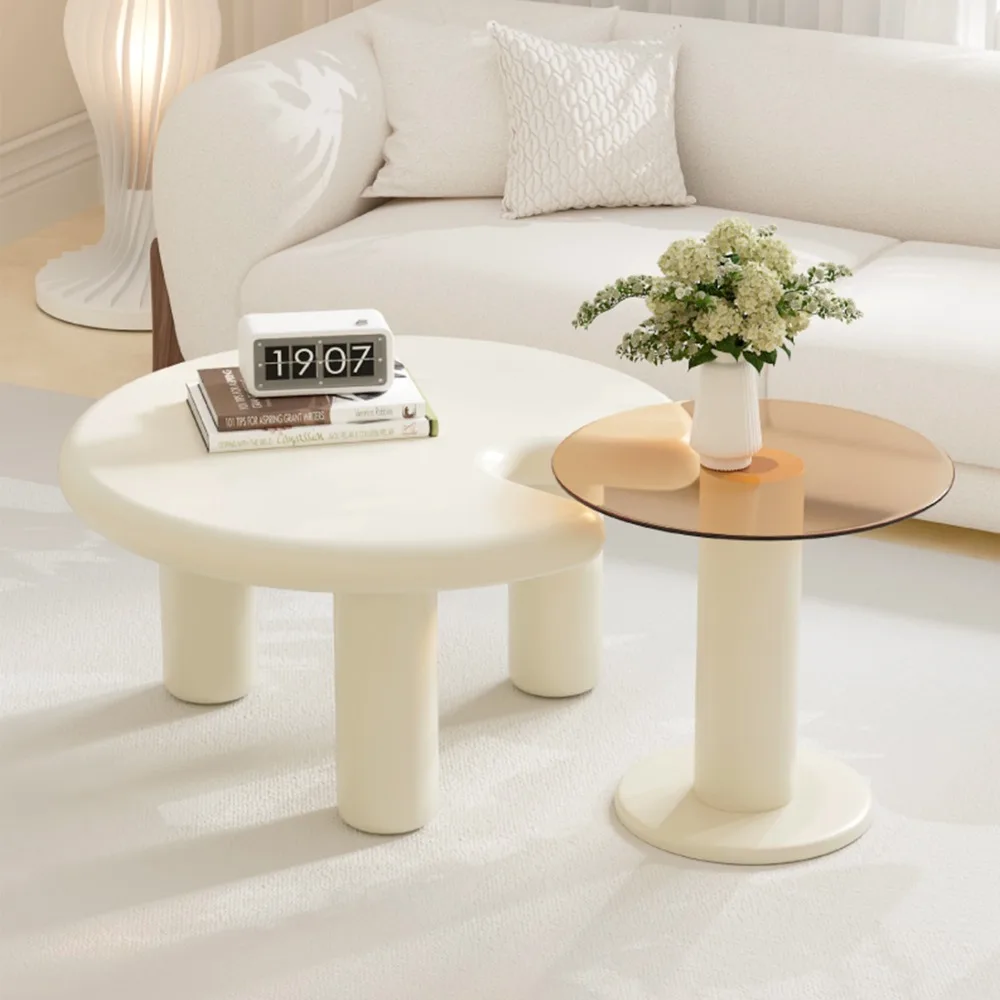 Circular Beige Cream Coffee Table Set Easy Assembly for Living Room, Café Tables
Circular Beige Cream Coffee Table Set Easy Assembly for Living Room, Café Tables
