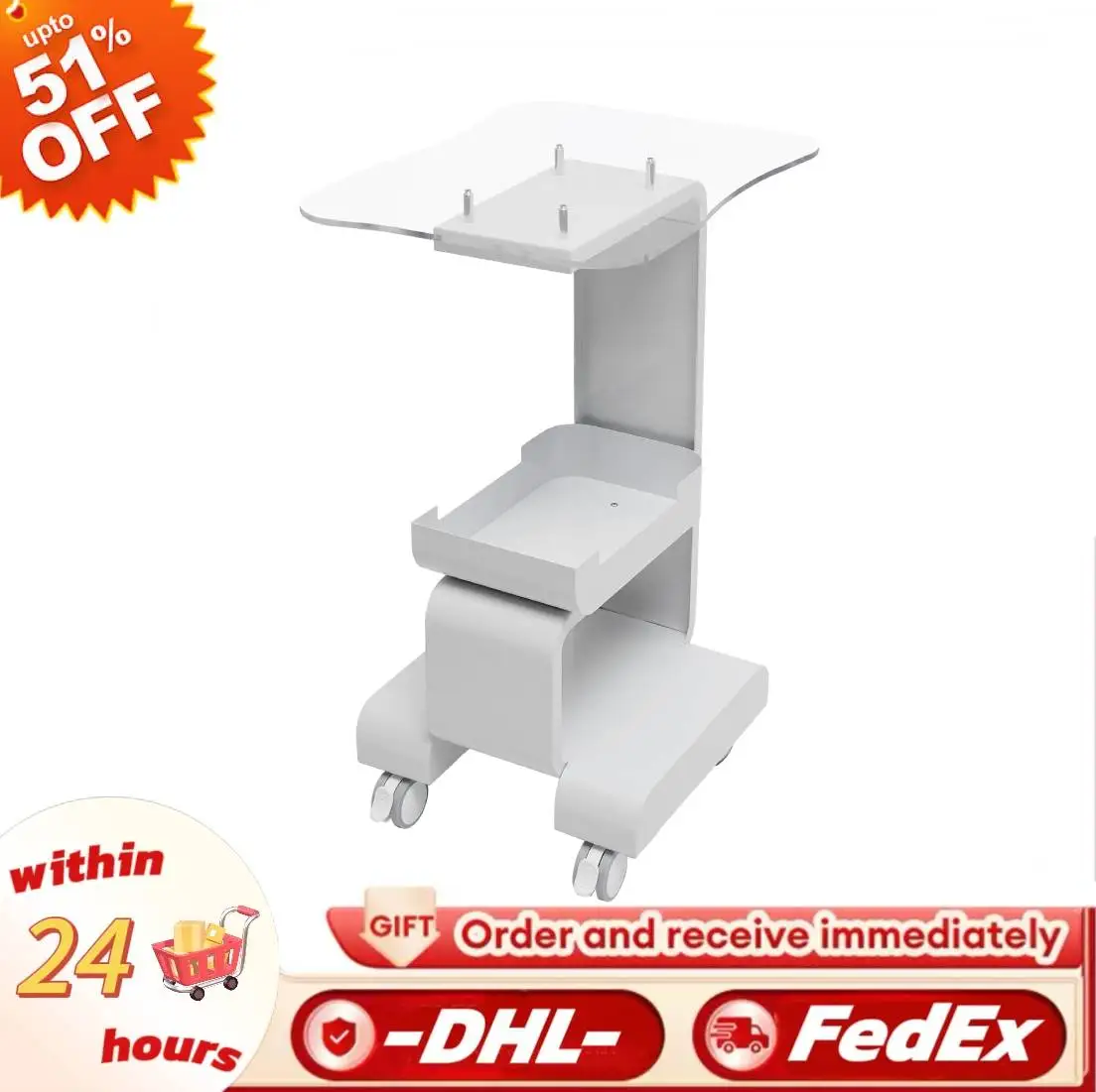 Beauty Salon Stand Rolling Cart SPA Beauty Machine Holder Trolley 2 Tiers, White
Beauty Salon Stand Rolling Cart SPA Beauty Machine Holder Trolley 2 Tiers, White