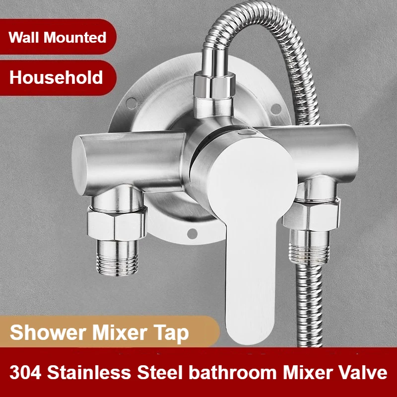 Настенный смеситель для ванной комнаты, смеситель для душа из нержавеющей стали 304, смеситель для холодной и горячей воды, бытовой смеситель для душа 
Настенный смеситель для ванной комнаты, смеситель для душа из нержавеющей стали 304, смеситель для холодной и горячей воды, бытовой смеситель для душа