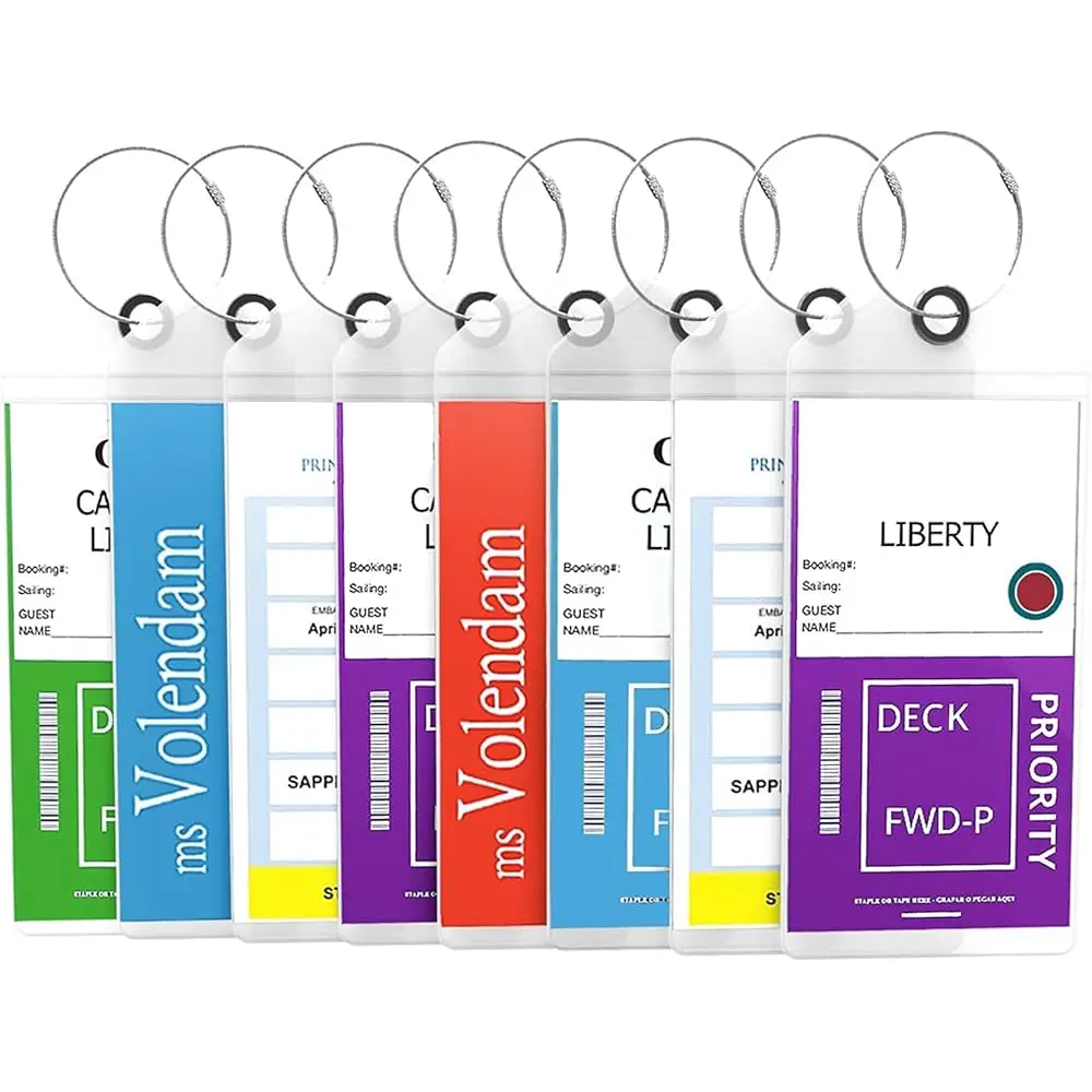 Free Shipping8-Pack Clear Luggage Tag for Suitcases Compatible with 9 Cruise Lines - 7.25 x 3.5 Inches Wide Plastic Cruise Tag H
Free Shipping8-Pack Clear Luggage Tag for Suitcases Compatible with 9 Cruise Lines - 7.25 x 3.5 Inches Wide Plastic Cruise Tag H