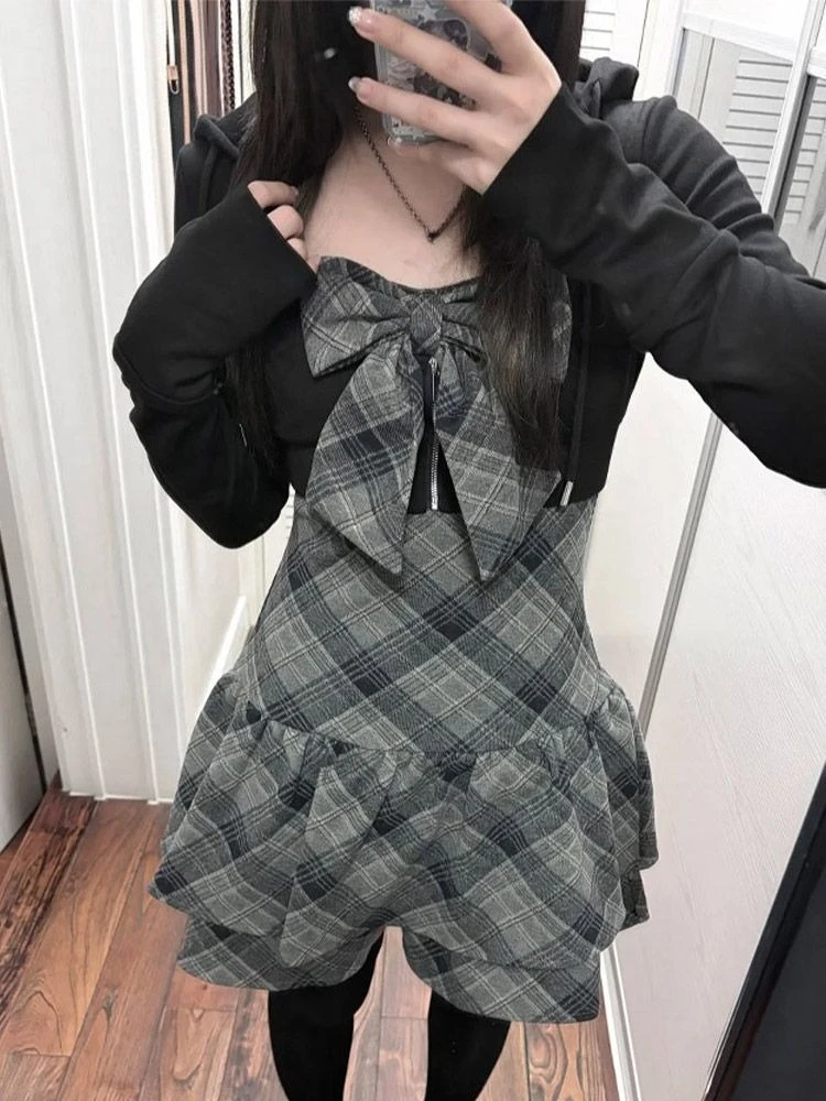 Retro Y2K Lolita Outfit Sets Women Japanese Kawaii Cardigan Y2k Mini Dress Sweet Casual Daily Fashion Female Outfits
Retro Y2K Lolita Outfit Sets Women Japanese Kawaii Cardigan Y2k Mini Dress Sweet Casual Daily Fashion Female Outfits