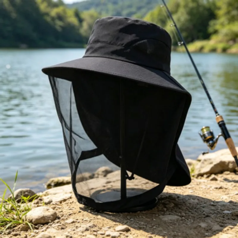 Men's Shawl Mosquito-proof Visor Outdoor Breathable Sunscreen Face Mask Fishing Hat Tourist Mountaineering Removable Bucket Hat
Men's Shawl Mosquito-proof Visor Outdoor Breathable Sunscreen Face Mask Fishing Hat Tourist Mountaineering Removable Bucket Hat