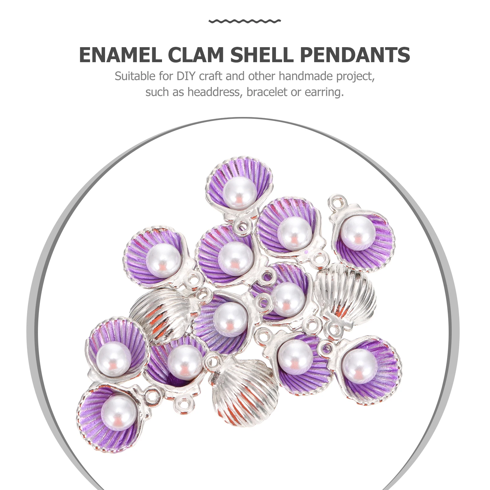 15pcs Pearl Oil-drop Shell Charms Enamel Clam Pendants DIY Accessories Ocean Style Jewelry Making Supplies Purple
15pcs Pearl Oil-drop Shell Charms Enamel Clam Pendants DIY Accessories Ocean Style Jewelry Making Supplies Purple