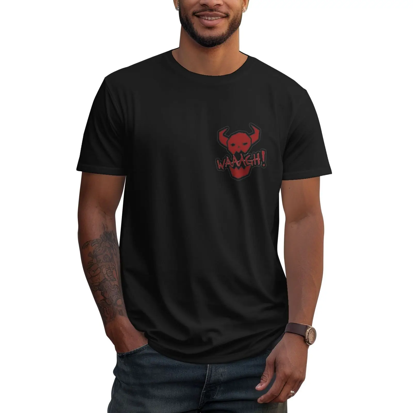 WAAAGH Print T-shirt Men Summer Cotton Casual Short Sleeve Oversized Tees Tops Streetwear 100% Cotton 
WAAAGH Print T-shirt Men Summer Cotton Casual Short Sleeve Oversized Tees Tops Streetwear 100% Cotton