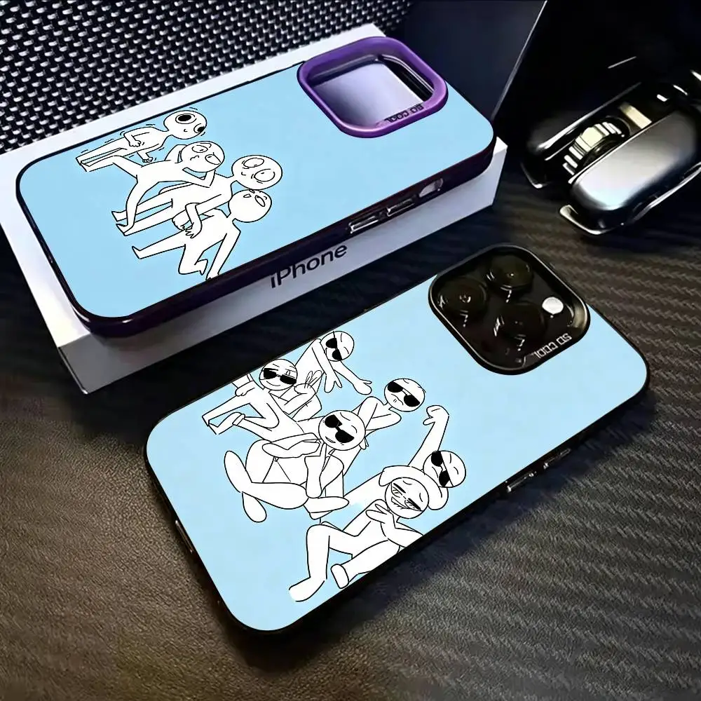Cartoon Fun Stickman Phone Case For iPhone 17,16,15,14,13,12,11 Plus,Pro Max,XS,Colored Silver Plated Inside Cover
Cartoon Fun Stickman Phone Case For iPhone 17,16,15,14,13,12,11 Plus,Pro Max,XS,Colored Silver Plated Inside Cover