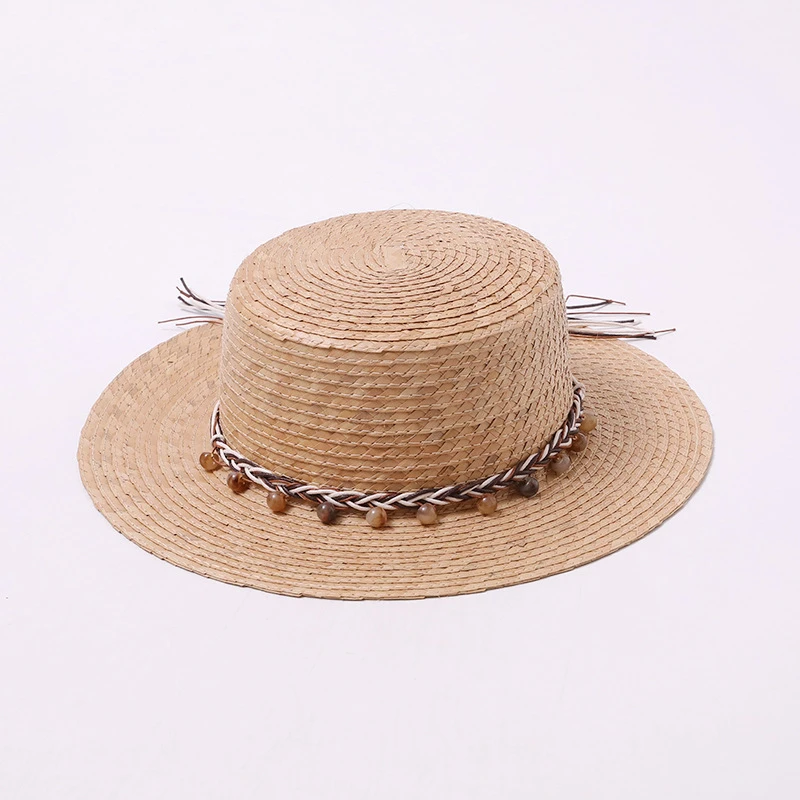 Ethnic Palm Leaf Straw Hat for Women Boater Flat Top Sun Hat with Beaded Braided Band Boho Beach Holiday Cap Summer Travel
Ethnic Palm Leaf Straw Hat for Women Boater Flat Top Sun Hat with Beaded Braided Band Boho Beach Holiday Cap Summer Travel