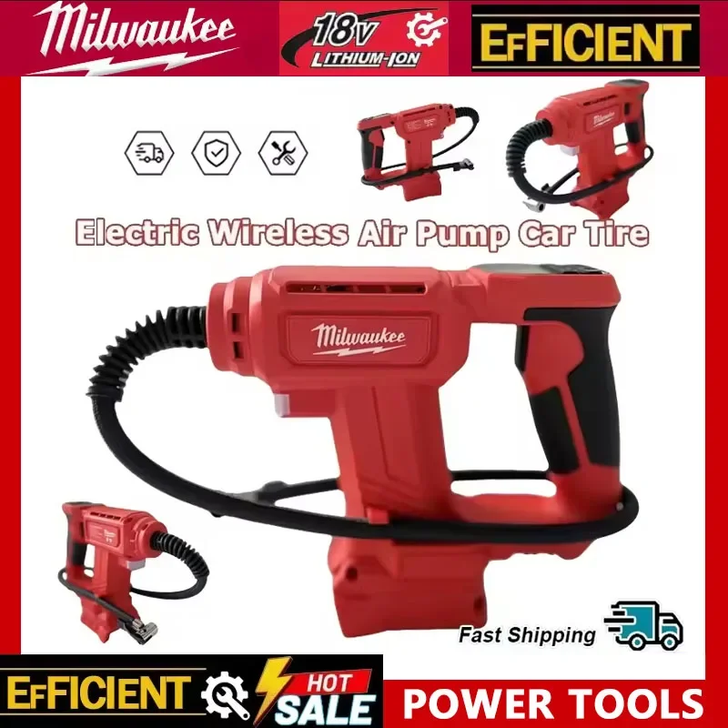 Milwaukee Cordless Tire Inflator Air Compressor 150PSI Electric Air Pump with Digital Pressure Gauge Power Tools For 18V Battery
Milwaukee Cordless Tire Inflator Air Compressor 150PSI Electric Air Pump with Digital Pressure Gauge Power Tools For 18V Battery