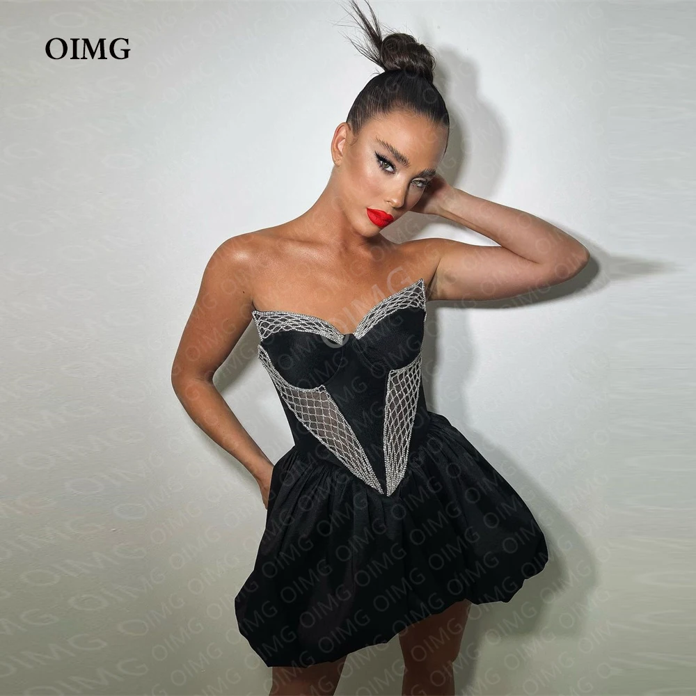 OIMG Black Sexy Shiny Sleeveless Formal Evening Dress Mini Sweetheart Shiny Short Party Prom Gowns Night Club Dress Vestidos
OIMG Black Sexy Shiny Sleeveless Formal Evening Dress Mini Sweetheart Shiny Short Party Prom Gowns Night Club Dress Vestidos