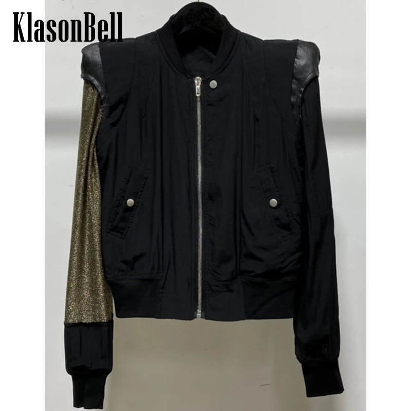 7.18 KlasonBell Women Fashion Long Sleeve Patchwork Shoulder Pads Short Zipper Jacket
7.18 KlasonBell Women Fashion Long Sleeve Patchwork Shoulder Pads Short Zipper Jacket