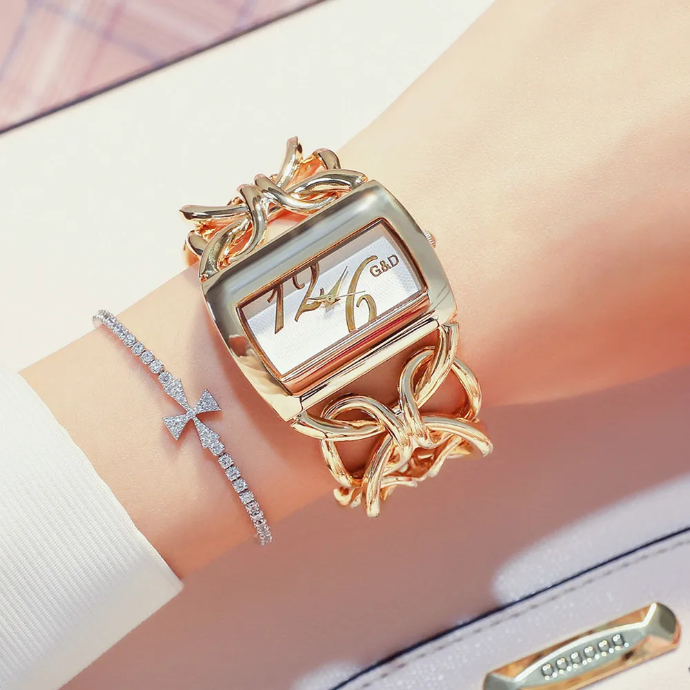 Женские часы-браслет Персонализированные женские часы в стиле хип-хоп
Женские часы-браслет Персонализированные женские часы в стиле хип-хоп