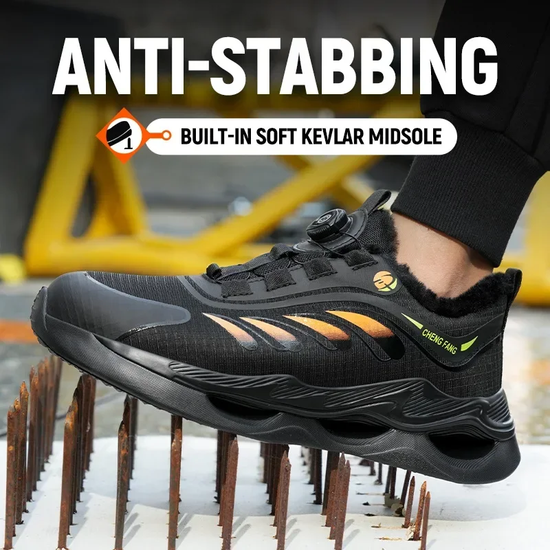 Rotating Button Men Warm Winter Boots Rotating Button Work Safety Shoes Anti-puncture Anti-smash Work Boots Steel Toe Shoes 2024
Rotating Button Men Warm Winter Boots Rotating Button Work Safety Shoes Anti-puncture Anti-smash Work Boots Steel Toe Shoes 2024