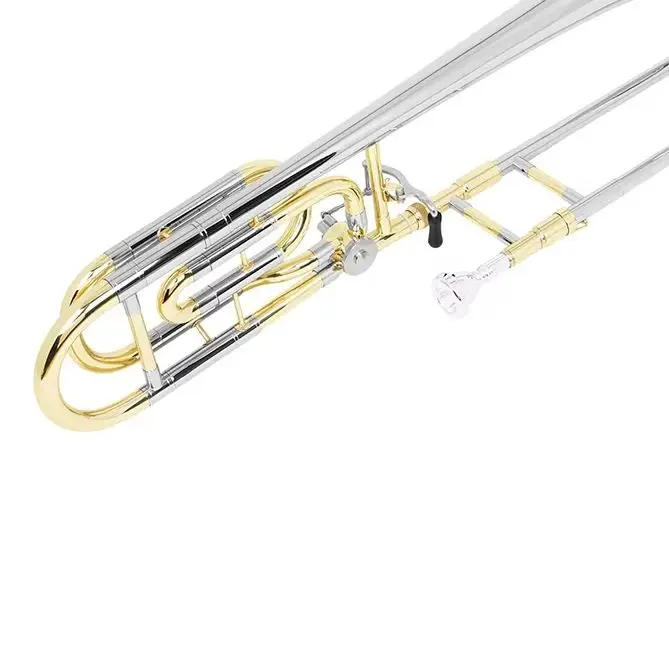 SLADE Tenor Trombone Bb Brass Lacquered Gold Plated Trombone With Case Mouthpiece Professional Brass Wind Musical Instrument
SLADE Tenor Trombone Bb Brass Lacquered Gold Plated Trombone With Case Mouthpiece Professional Brass Wind Musical Instrument