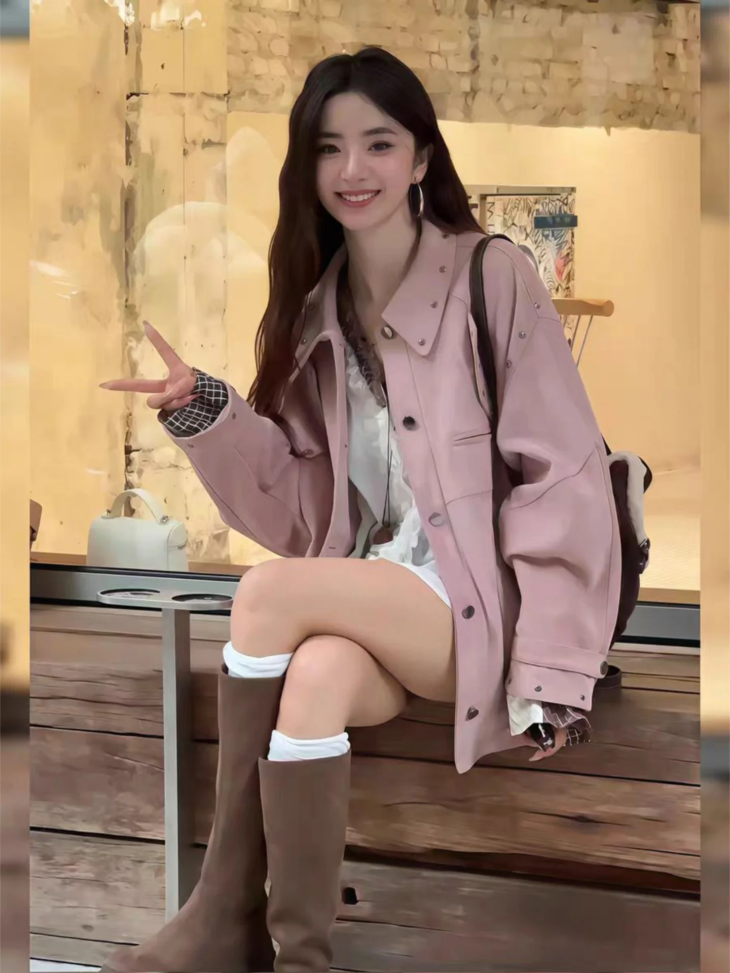 Sli Versatile Korean Loose Fit Long Sve Jaet Breathable High-End Women's Outerwear Age-Defng Trendy Winter Coat
Sli Versatile Korean Loose Fit Long Sve Jaet Breathable High-End Women's Outerwear Age-Defng Trendy Winter Coat