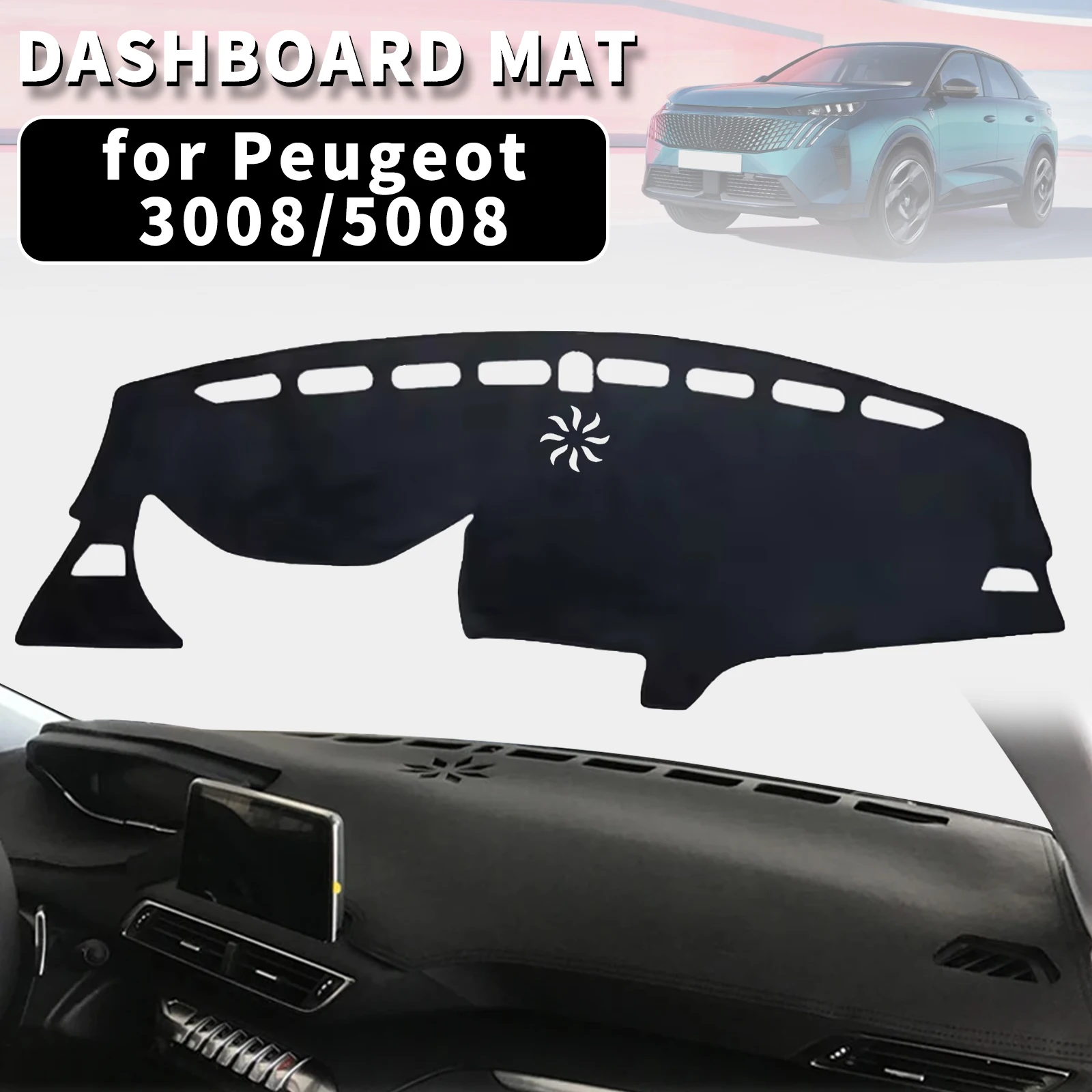 for Peugeot 3008 5008 GT Hybrid 2023-2016 Dashmat Dashboard Cover Dash Mat Anti-UV Sun Shade Carpet Pad Car Styling Protector
for Peugeot 3008 5008 GT Hybrid 2023-2016 Dashmat Dashboard Cover Dash Mat Anti-UV Sun Shade Carpet Pad Car Styling Protector