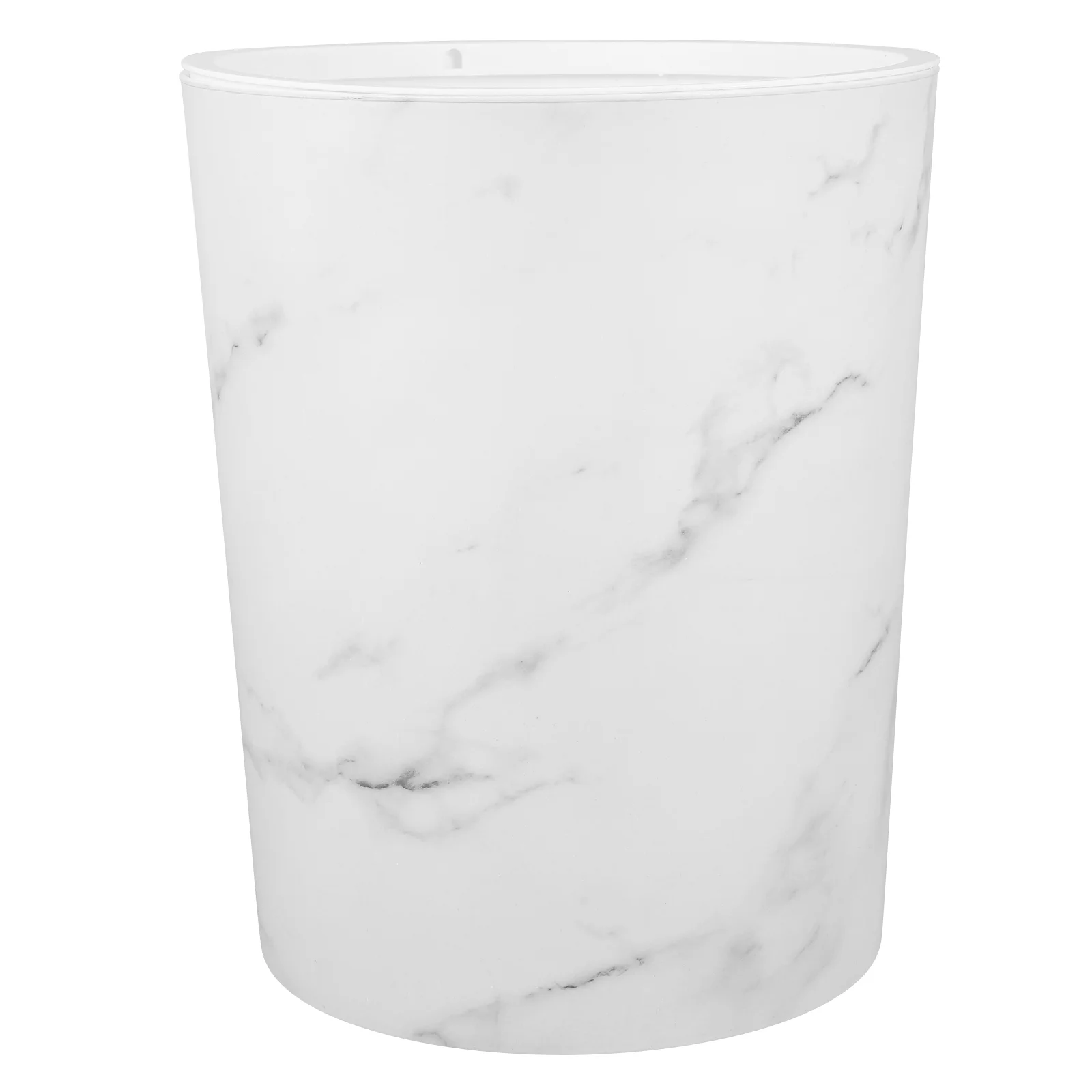 Plastic Trash Can with Press Ring Elegant White Marble Design Waste Bin Round Open Top Garbage Container for Home Office Bathroo
Plastic Trash Can with Press Ring Elegant White Marble Design Waste Bin Round Open Top Garbage Container for Home Office Bathroo