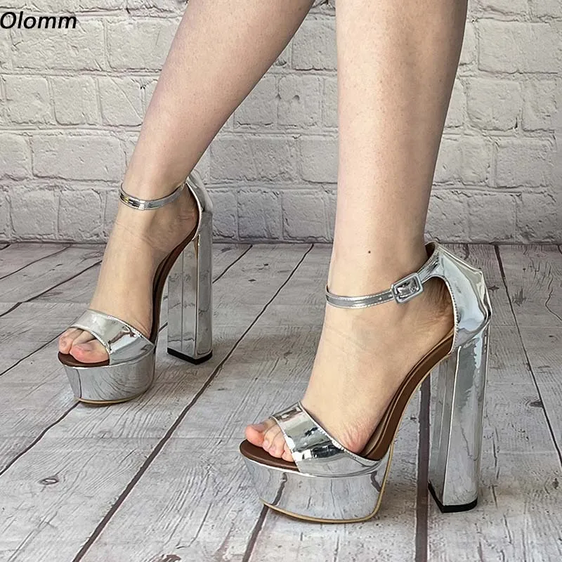 Olomm New Fashion Women Platform Sandals Square High Heels Open Toe Nice Gold Silver Party Shoes Ladies US Plus Size 5-20
Olomm New Fashion Women Platform Sandals Square High Heels Open Toe Nice Gold Silver Party Shoes Ladies US Plus Size 5-20