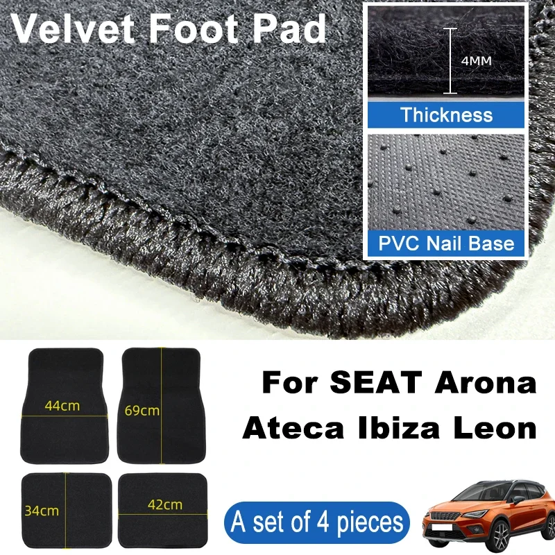 For SEAT Arona Ateca Ibiza Leon Car Floor Mats Black Non-Slip 4Pcs Front & Rear Foot Mats Carpets Rugs Auto Interior Accessories
For SEAT Arona Ateca Ibiza Leon Car Floor Mats Black Non-Slip 4Pcs Front & Rear Foot Mats Carpets Rugs Auto Interior Accessories