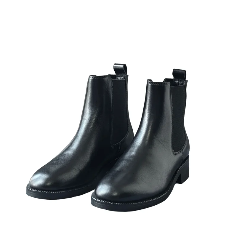 Withered Autumn Winter Minimalist Women's Motorcycle Boots British Genuine Leather Flat-soled Chelsea Ankle Boots Women
Withered Autumn Winter Minimalist Women's Motorcycle Boots British Genuine Leather Flat-soled Chelsea Ankle Boots Women
